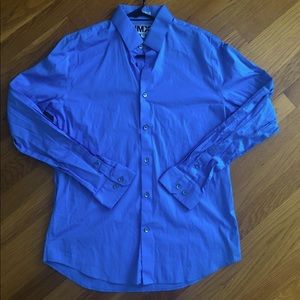 Express Classic Button Down Blue Shirt